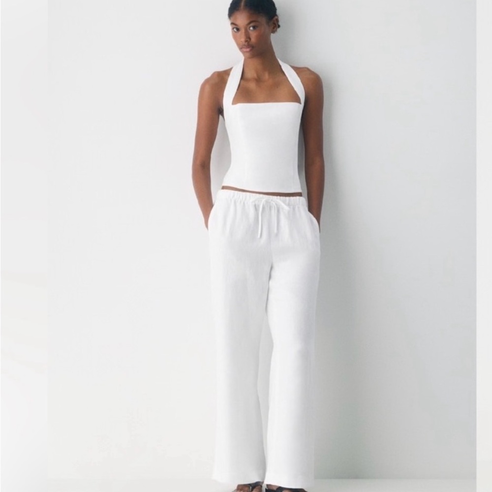 Aritizia The Lodge White Linen Pant Size XS